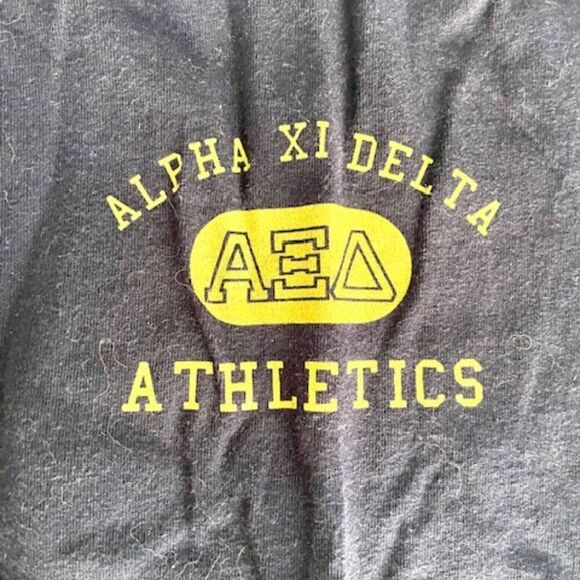 Alpha Xi Delta AZD Sorority Volleyball We Like it Better Spiked Shirt Size M - Picture 3 of 4